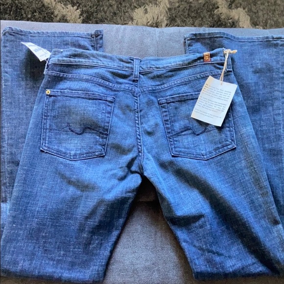 NWT 7 For All Mankind Flare Stretch Jeans - Picture 6 of 8